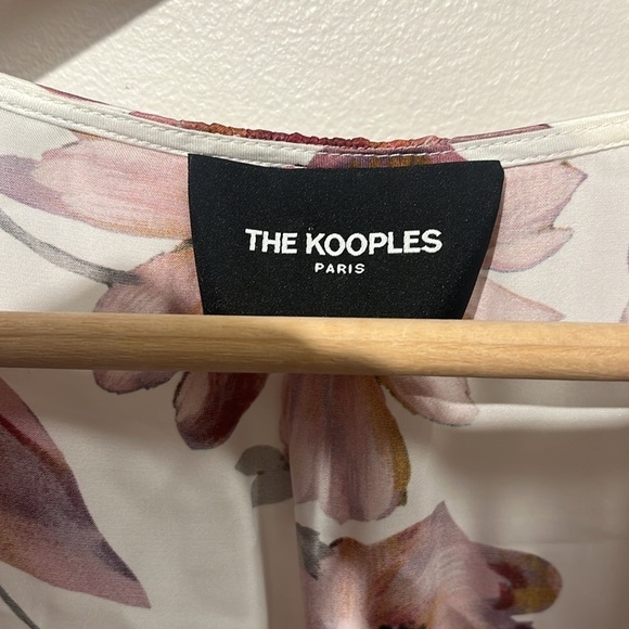 The Kooples Floral Wrap Dress - Multicolor Ecru, Size 6 - Picture 12 of 17